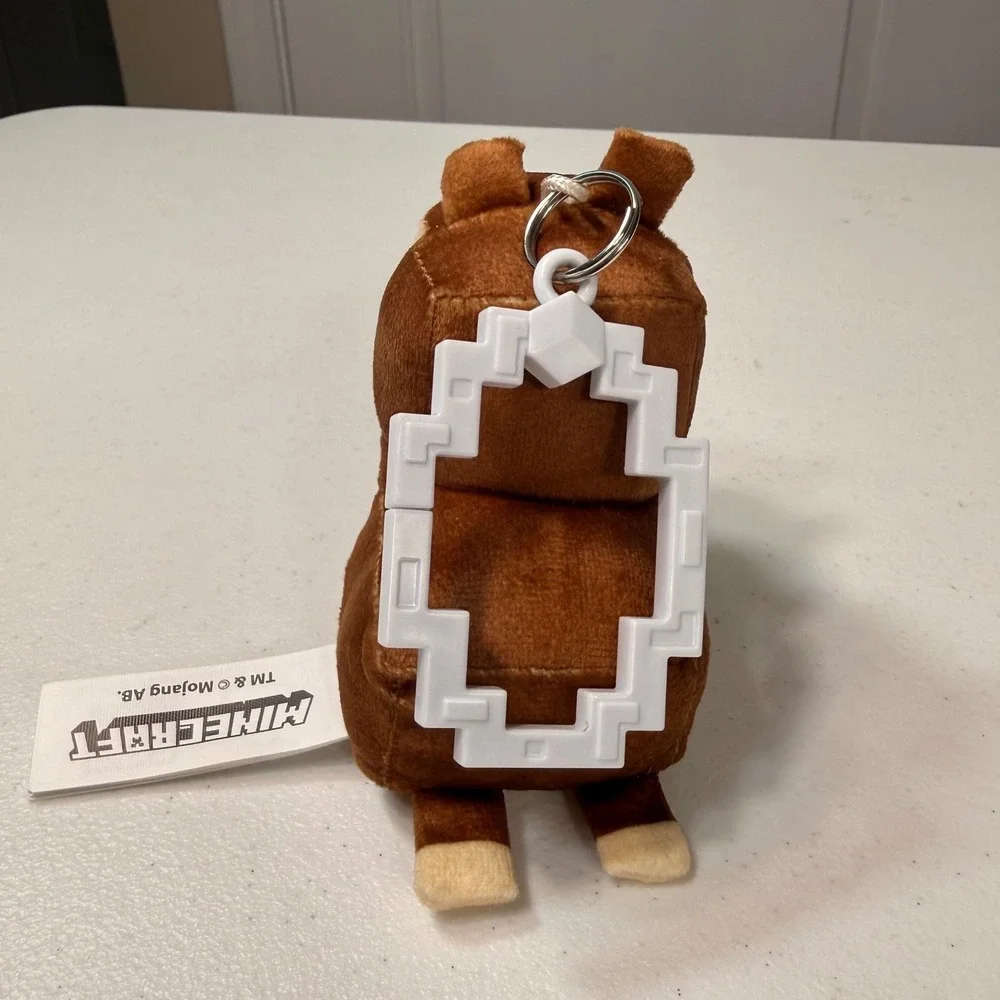 Minecraft Llama Plush Keychain Brown Pixel Backpack Clip Just Toys Mojang Small